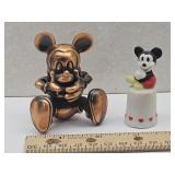 Pewter Mickey Mouse w Small Mickey 2.5" H