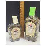 2  Crown Royal Bottles with .223 Brass For Reload