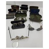 Vintage Eyeglasses, Safty Glasses & Empty Cases