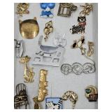 Costume Cat Brooches Lot