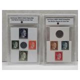 German WWII 3rd Reich Coin & Stamp Set