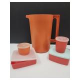 VTG Tupperware Pitcher, Sandwich Container+