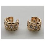 Gold Tone & CZ Body Hoops