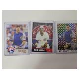 3 Tom Brady Promo Rookie Baseball Card