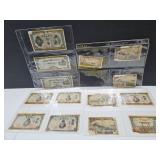 WWII Japanese Currency Poor Condition 14 Pieces