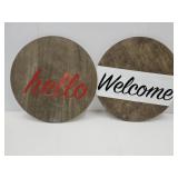 19" HELLO & WELCOME Signs