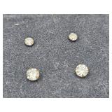2 Pair 14K Gold Earrings