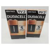 NEW Duracell 9V 4 Batteries