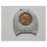 1953 D Good Luck Token Penny Coin