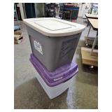 20 Gallon Storage Totes 1 w/Cracked Lid