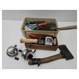 2 Fishing Reels, Hatchet & Tools