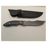 New 10" Wood Handle Knife w Sheath