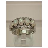 New 925 Silver Moonstone Ring Sz 8