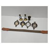 VTG Itlay Picture Frames 6"& VTG Razor Strap,+