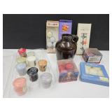 Pottery Jug & Lot of Tea Light Candles