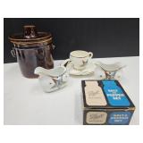 Masonic Tea Cup & Saucer,Ball Shakers+SEE CHIP