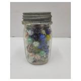 Pint Size Ball Jar with Mables