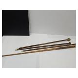 4 Walking Sticks 37"-48"H