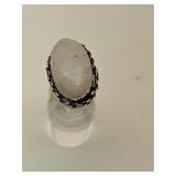 925 Silver Moonstone Ring Sz 7