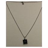 925 Silver Onyx Pendant Necklace