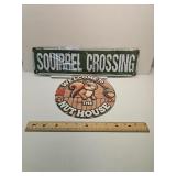 2 New Metal Squirrel Signs See Sizes