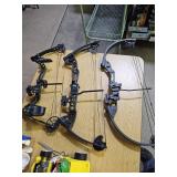 Lot of 3 Youth Compound Bows