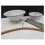Porcelain Enamel Colander, Bundt Pan, +