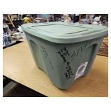 Green Storage Tote SEE SIZE 18 Gal?