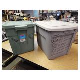 20 Gallon Storage Tote & Rubbermaid Tote