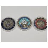 3 Military Commerative Medallions