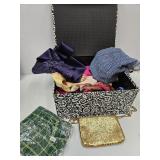 Lot of NICE Dressy Scarves w/Storage Box,Purse
