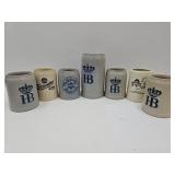 Collection of Pottery Stoneware Beer Mugs HB+