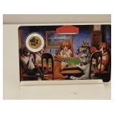 Dogs Playing Poker 1/1000th Gold $12 Coin