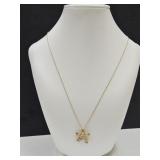 K18" aleisoscope Star Fish Pendant Marked 925