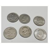6 IKE Dollar Coins