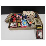 Collection of Poker Chips, Dice+