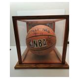 92-93 Pacers Autographed Ball w Wood Case No COA