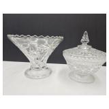 VTG Anchor HockingWexford Diamond Cut Candy Dish