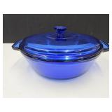 Anchor Hocking Cobalt Blue Covered Casserole