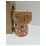 Total of 4 Ceramic Planters 4 1/2" high