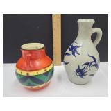 Czechoslovakia  Vase & Malonmey Pottery  7.5"h