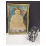Brownie  Target  Six -16 Camera & VTG Art 10 x15"