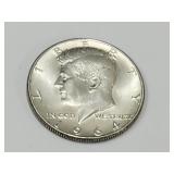 1964 Silver Kennedy Half Dollar Coin