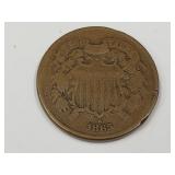 1865 Two Cent Piece