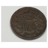 1864 Two Cent  Coin