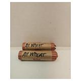 2 Full Rolls Wheat Back Penny Coins