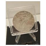 2014 One Oz .999 ASE Silver Eagle w Case & Bag