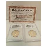 Eisenhower & Kennedy Presidential Dollars w LCC