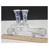 Glass Pestles & Delft Vases