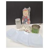 Lot of VTG Buttons, Campbell Soup Doll++